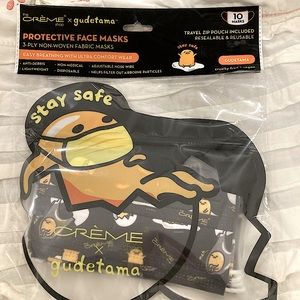 COPY - Sanrio Gudetama Zip Pouch with Face Mask. Sealed. Set of 10 Adults.